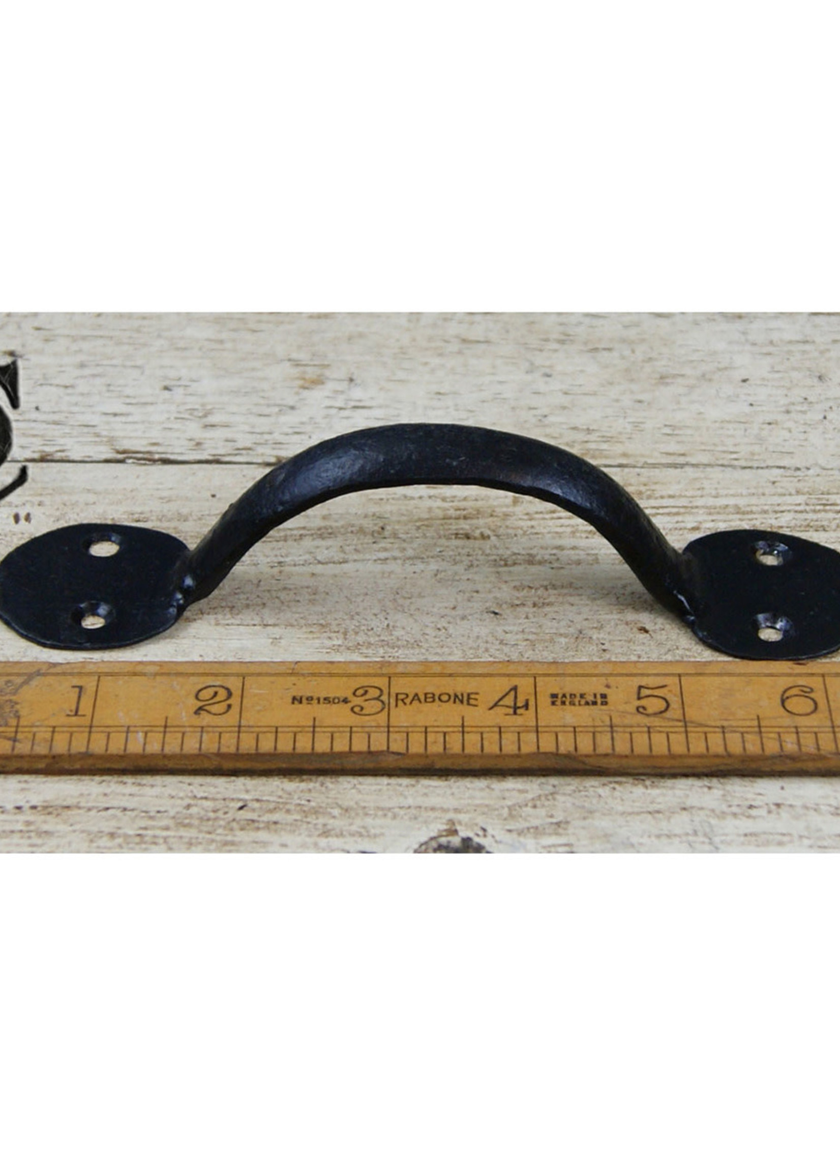 Cast Iron Round Pull Handle Black Antique