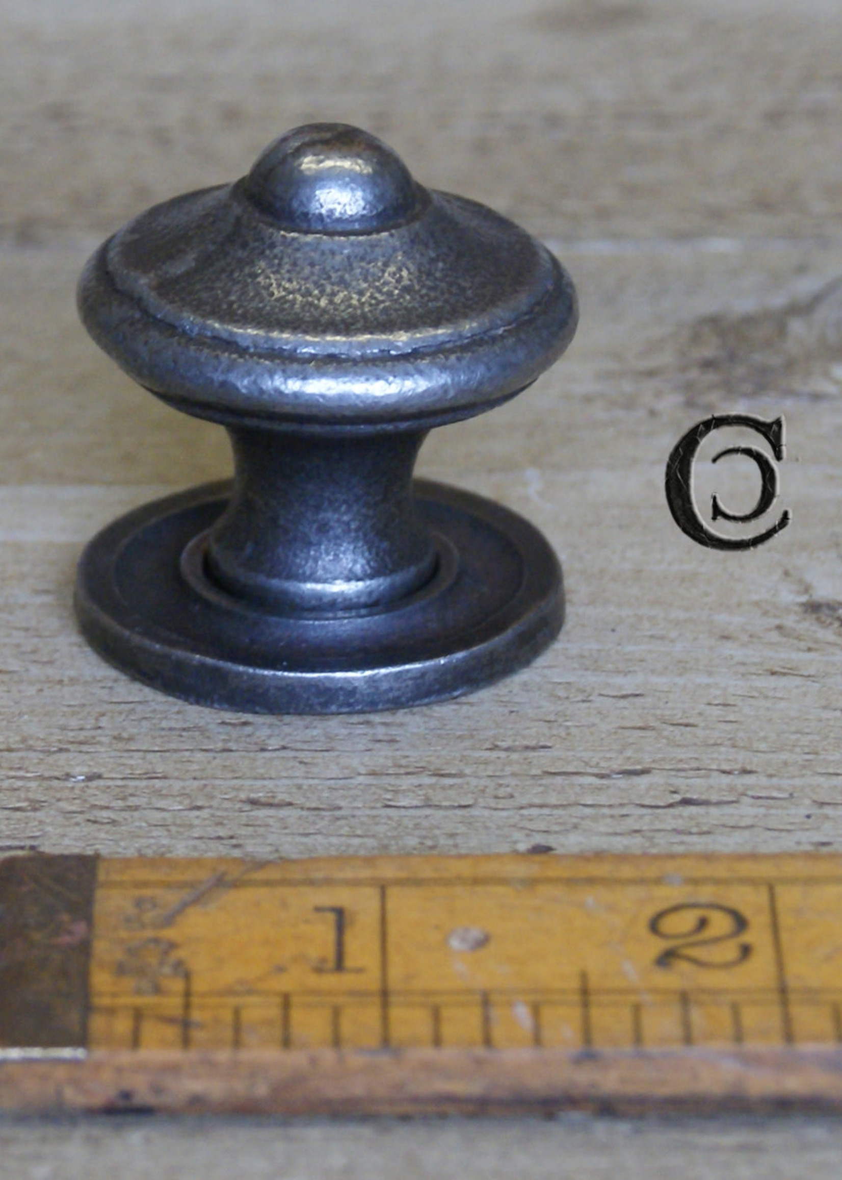 Cast Iron Knob With Round Plate 35mm