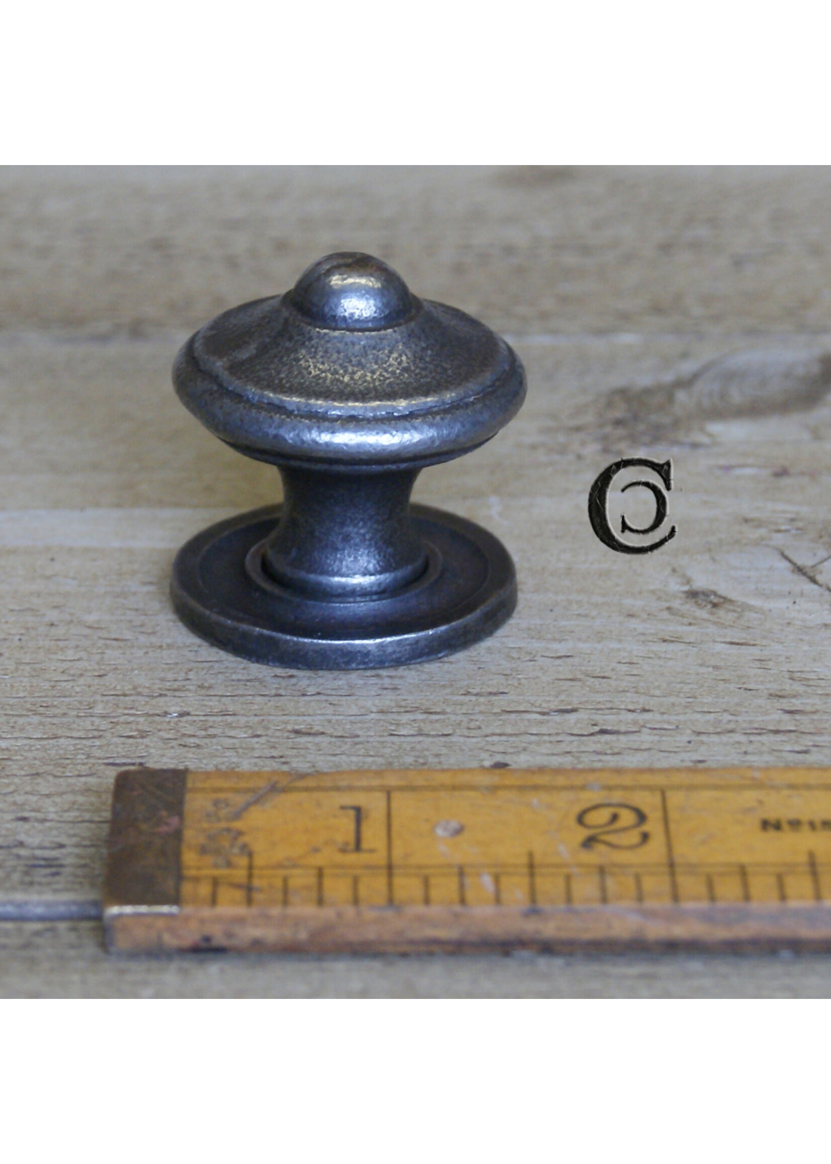 Cottingham Collection Cast Iron Knob With Round Plate 35mm