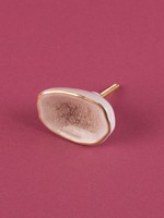 Ian Snow Pink and gold -Ceramic Door knob