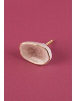 Ian Snow Pink and gold -Ceramic Door knob