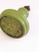 Ian Snow Green Distressed Look Wooden Door Knob