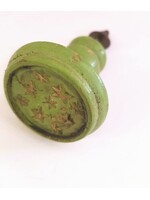 Ian Snow Green Distressed Look Wooden Door Knob
