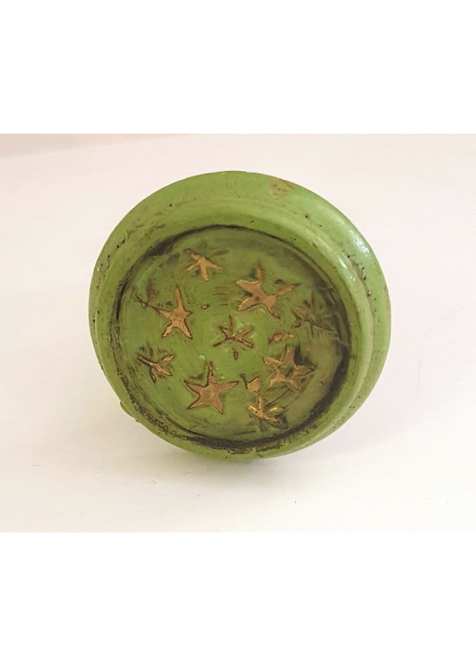 Ian Snow Green Distressed Look Wooden Door Knob