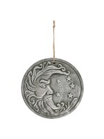 Something Different Terracotta Silver Effect Moon Hanging Plaque Moon&Stars Lovely In/Outside Decor