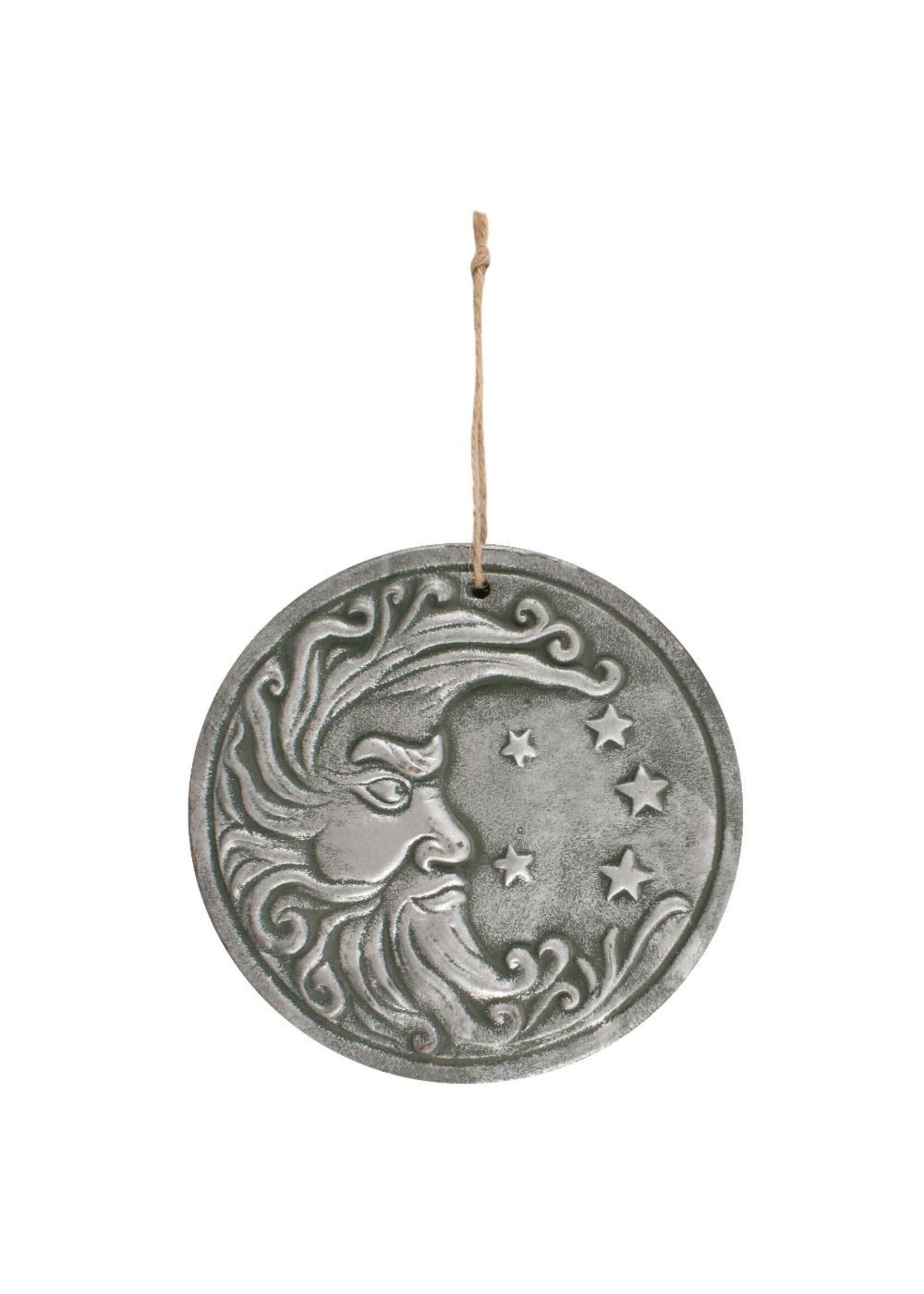 Something Different Terracotta Silver Effect Moon Hanging Plaque Moon&Stars Lovely In/Outside Decor