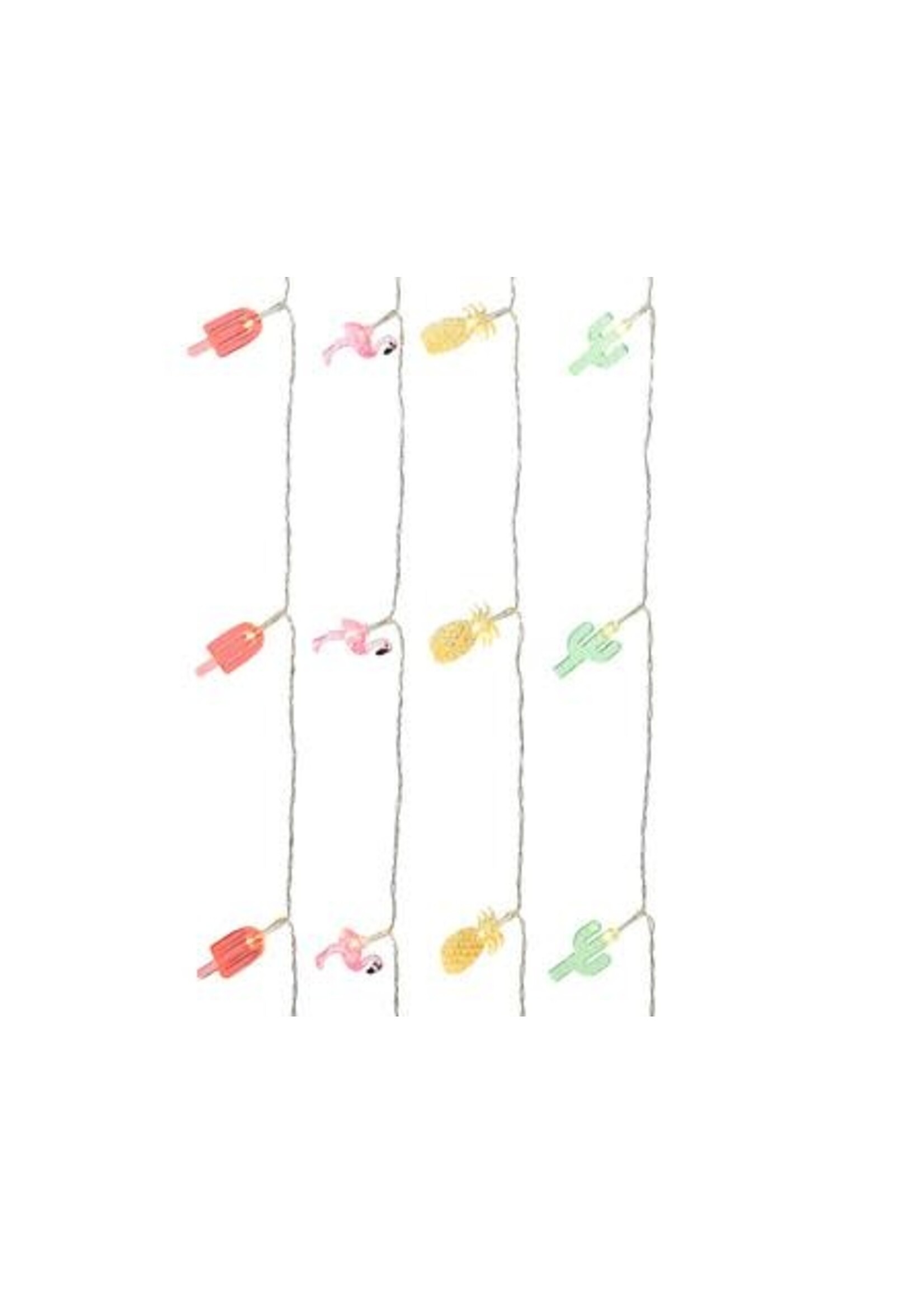Lumineo Decorative string lights on a wire with summer themes, flamingo, pineapple, cactus or lolly