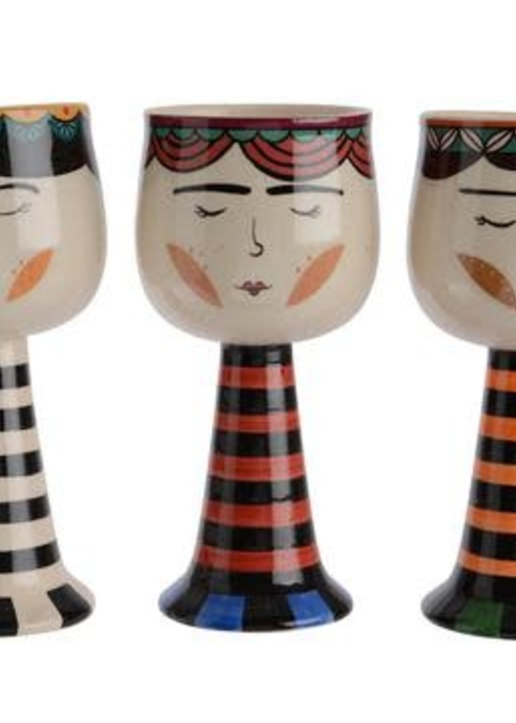 KaemingkS9 Doll Planters Stripes Tall 9x19.5cm (3 Designs Available)