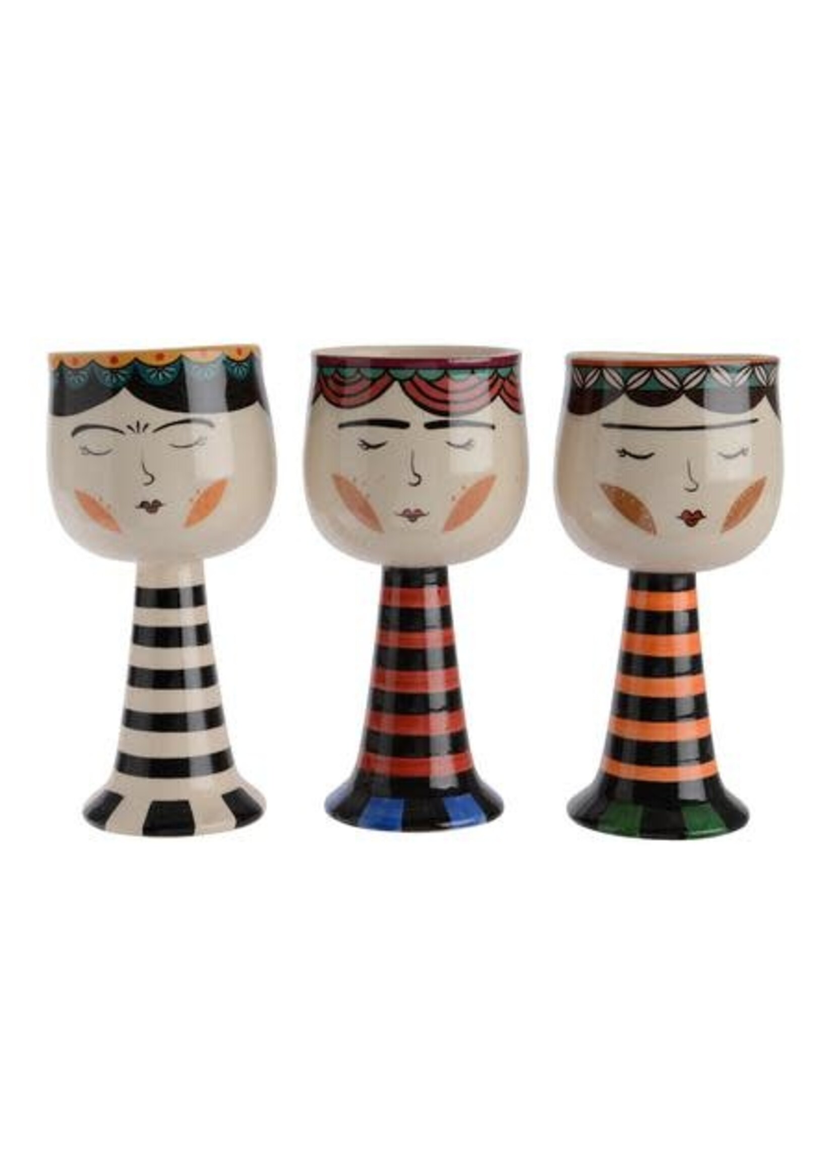 KaemingkS9 Doll Planters Stripes Tall 9x19.5cm (3 Designs Available)