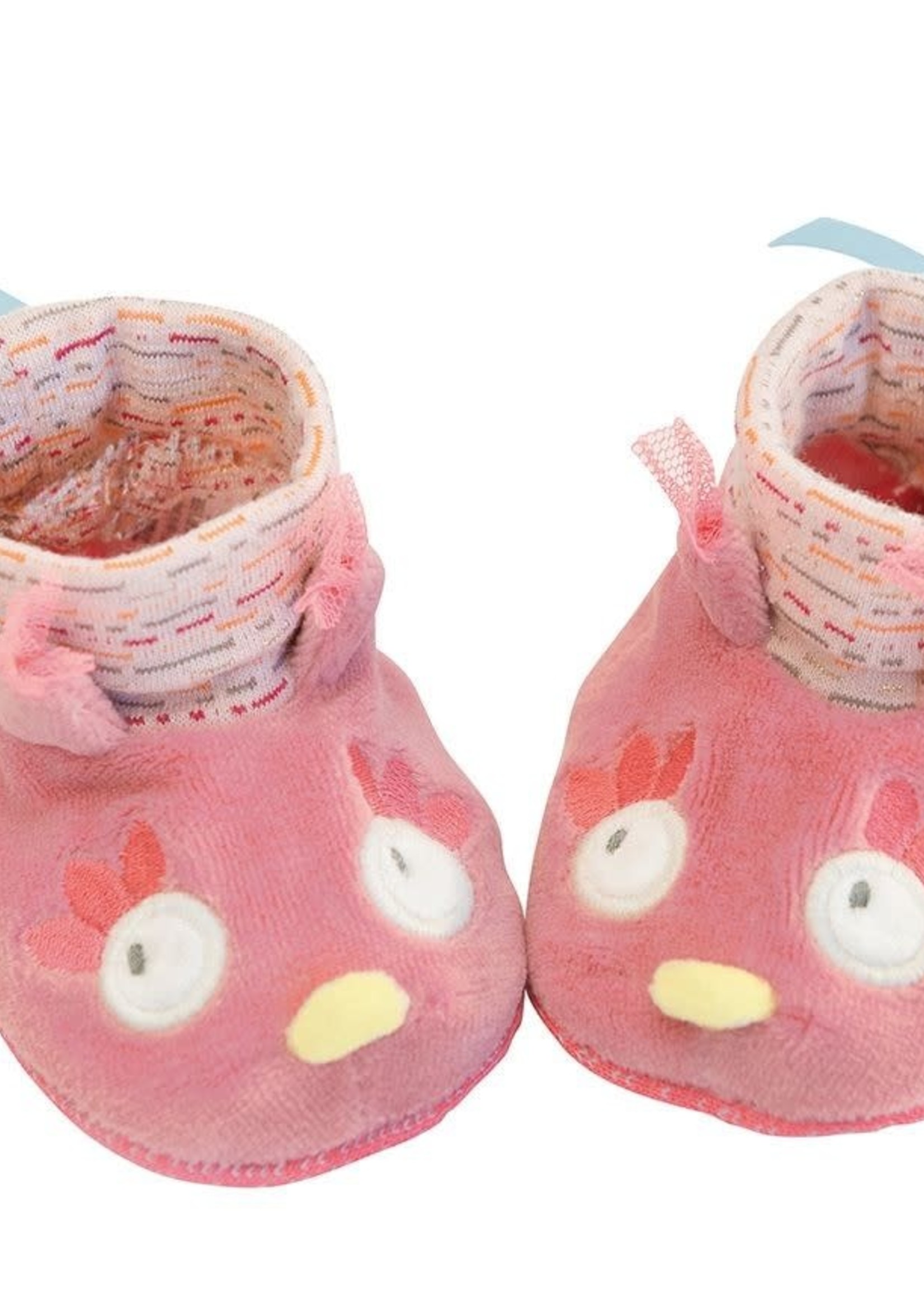 Moulin Roty Moulin Roty - Mademoiselle et Ribambelle Baby slippers - Owl