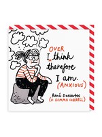 Ohh Deer I Over Think Therefore I Am Square Greeting Card