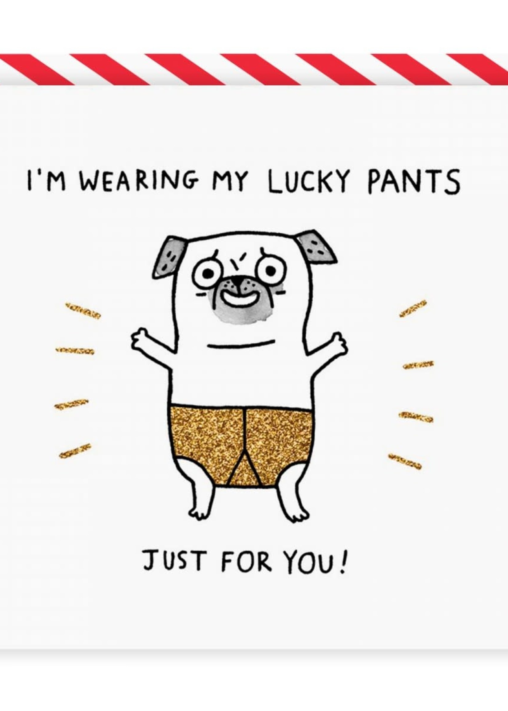 Ohh Deer Lucky Pants Square Greeting Card