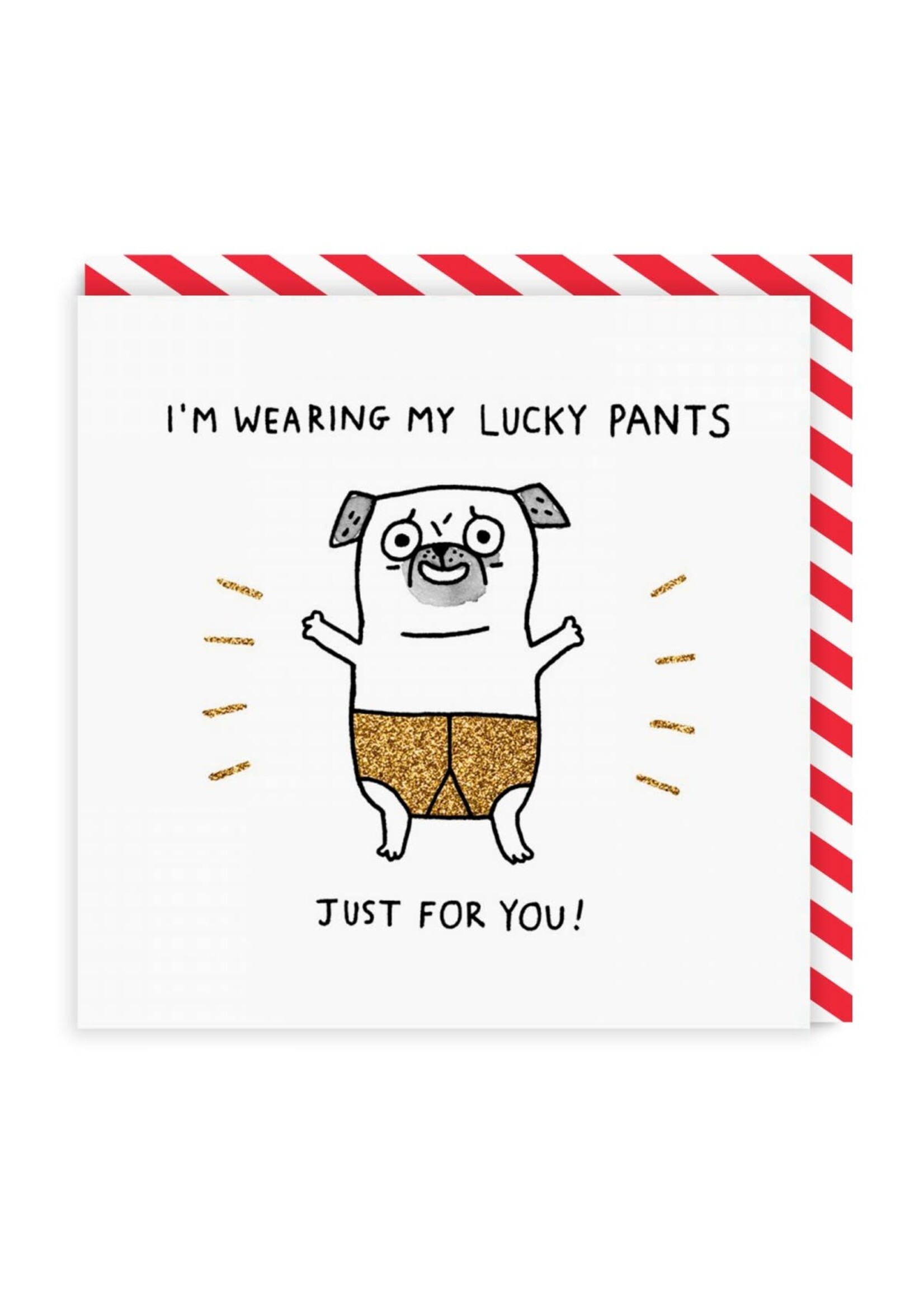 Ohh Deer Lucky Pants Square Greeting Card