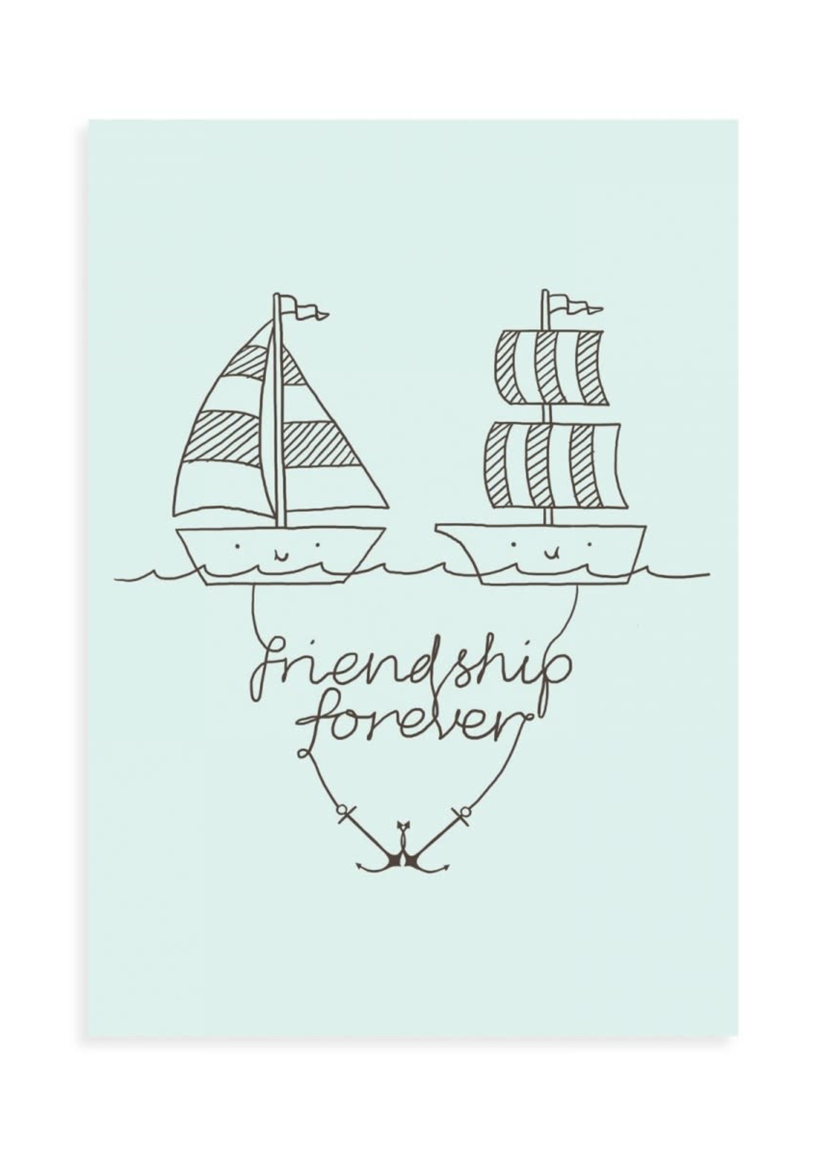 Ohh Deer Friendship Forever Postcard