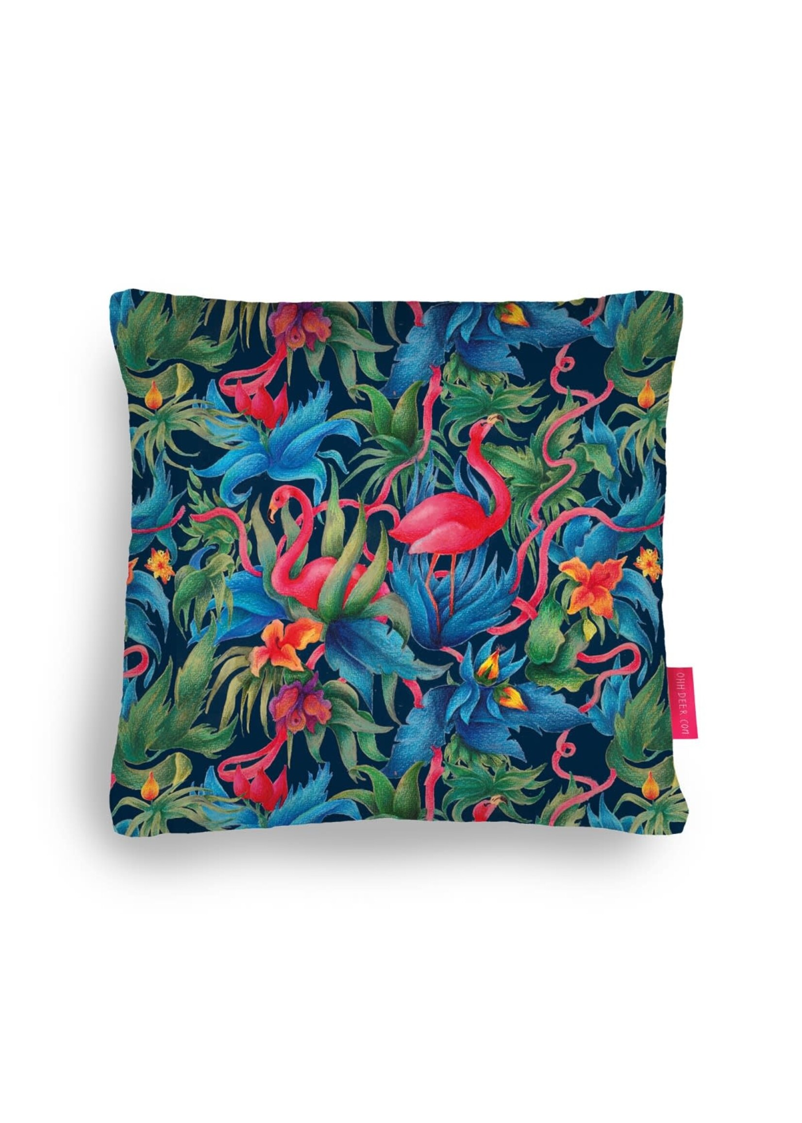 Ohh Deer Flamingo Jungle Cushion