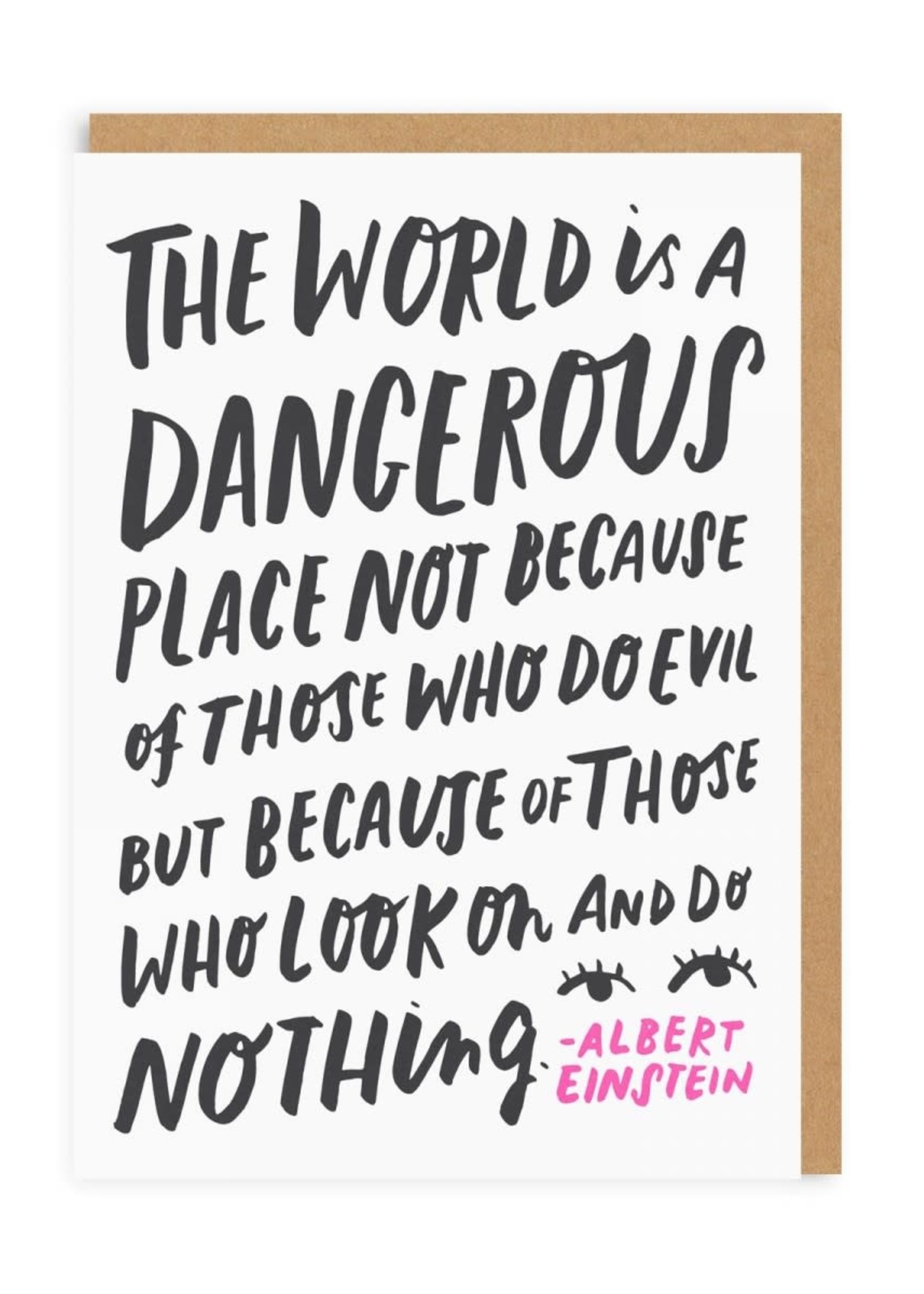 Ohh Deer The World Is A Dangerous Place Greetings Card