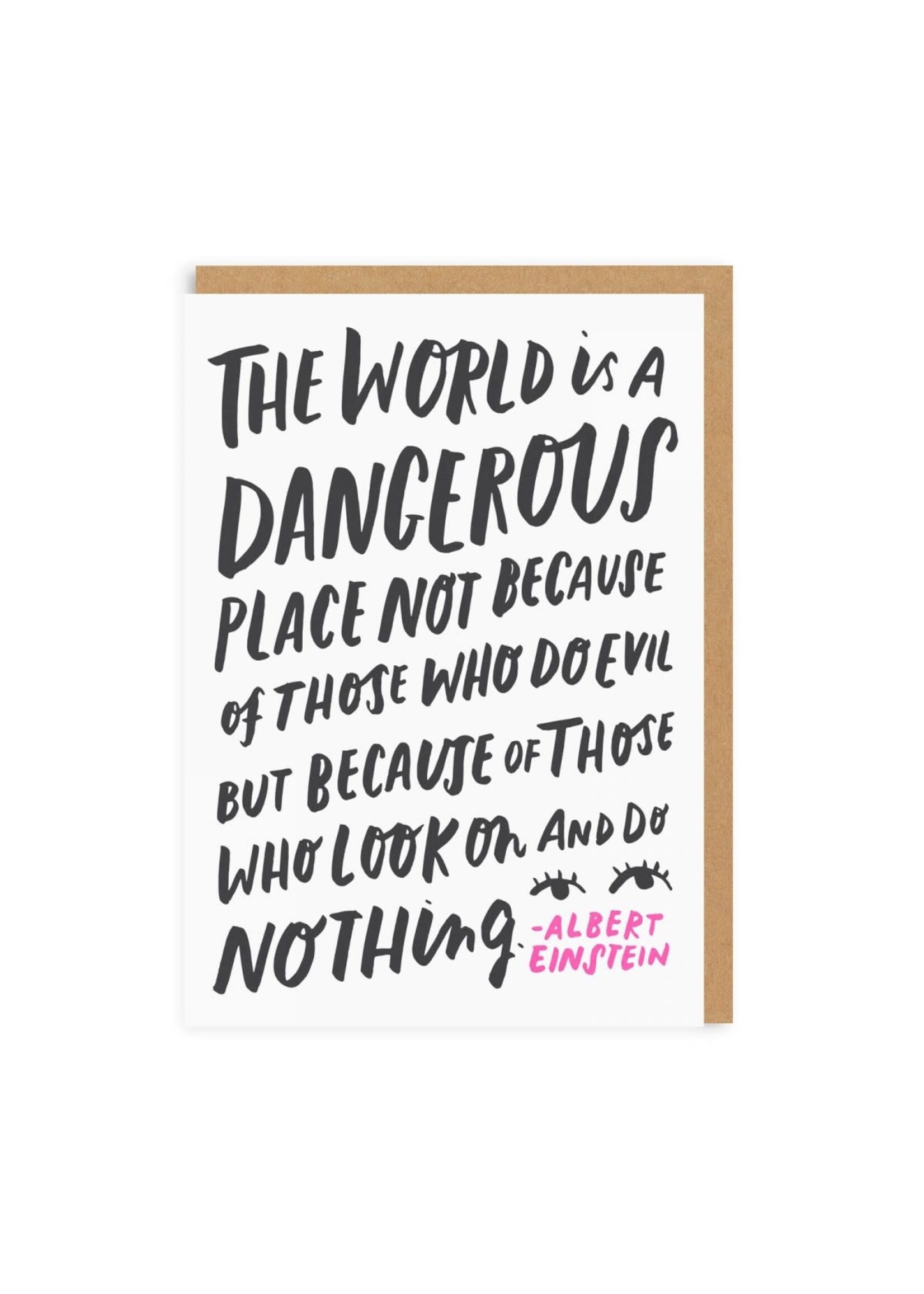 Ohh Deer The World Is A Dangerous Place Greetings Card