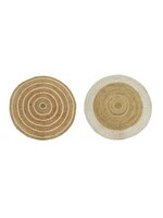 Kaemingk Jute Round Rug White 90cm