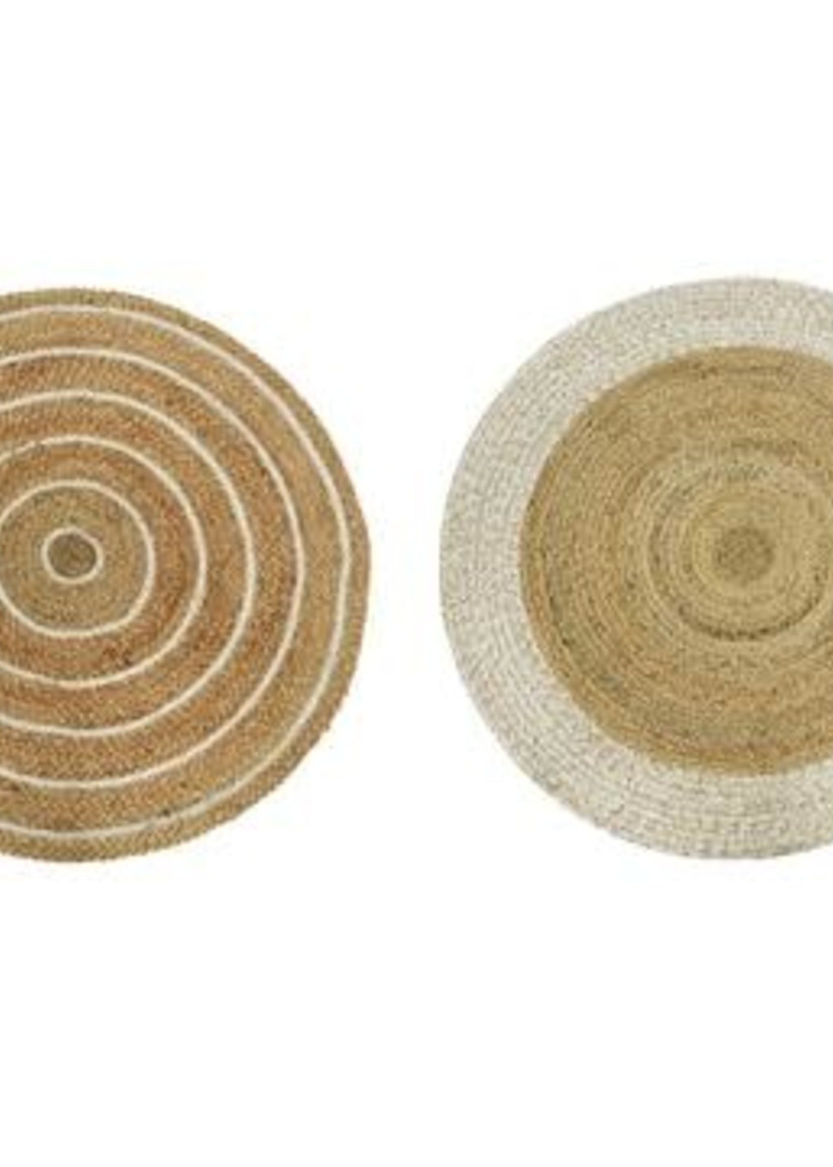 Kaemingk Jute Round Rug White 90cm