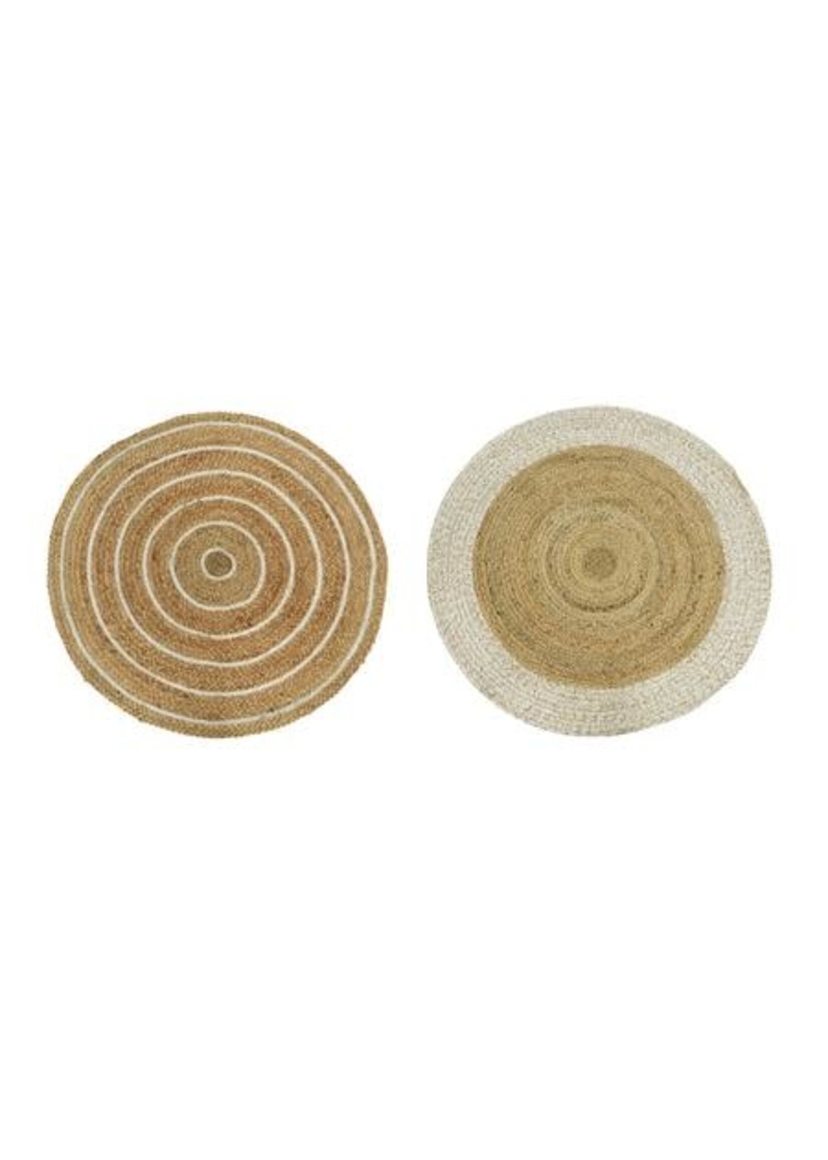 Kaemingk Jute Round Rug White 90cm