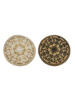 KaemingkS9 Kaemingk Jute black and White Flower Rug