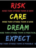 Quoteable Quotable Stickers - Risk, Care, Dream, Expect