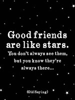 Quoteable Quotable Stickers - Good friends are like stars