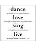Quoteable Quotable Stickers - Dance, Love, Sing and Live