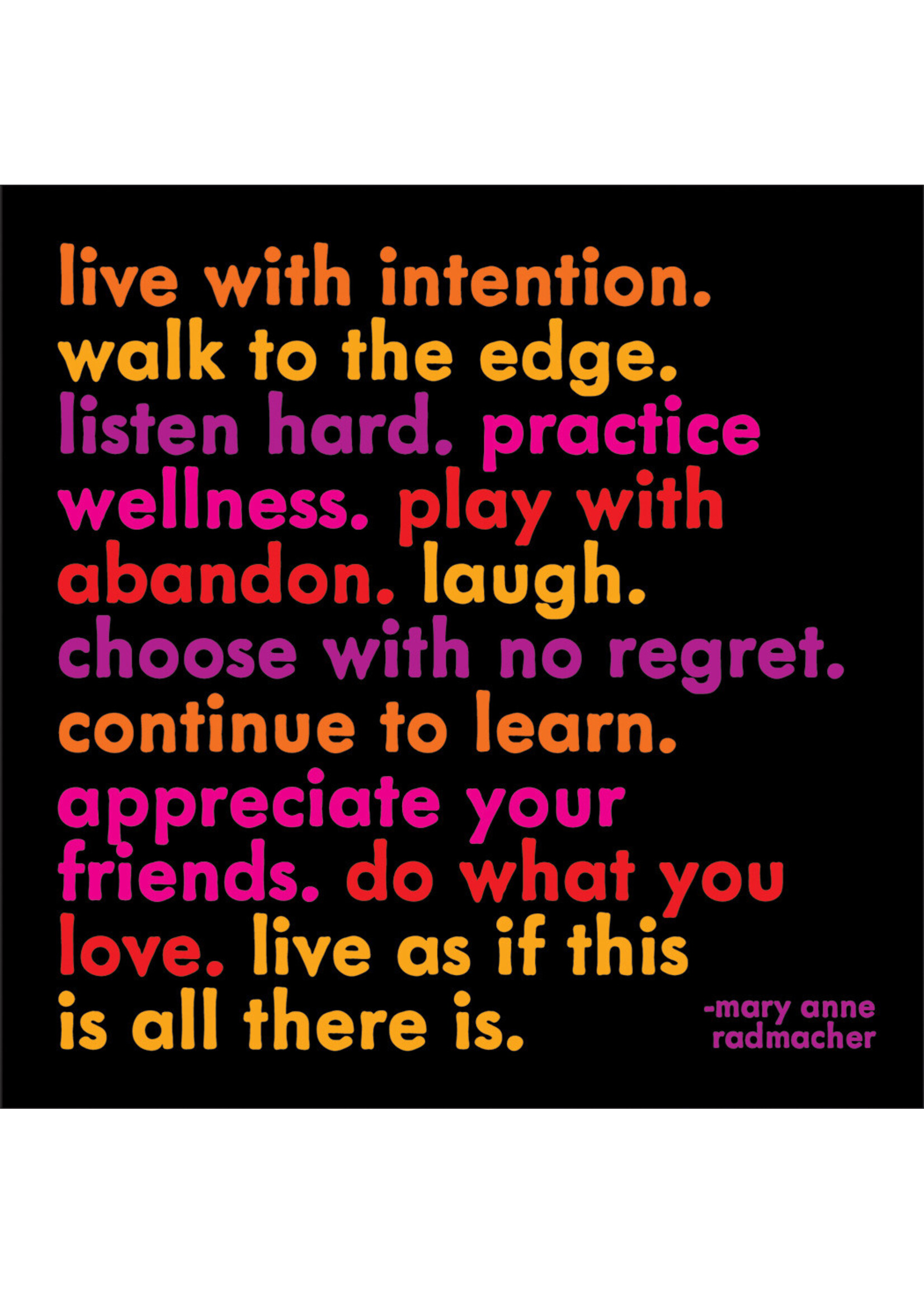 Quoteable Quotable Stickers - Live with intention.