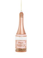 Sass & Belle Pink Prosecco Glitter Bauble