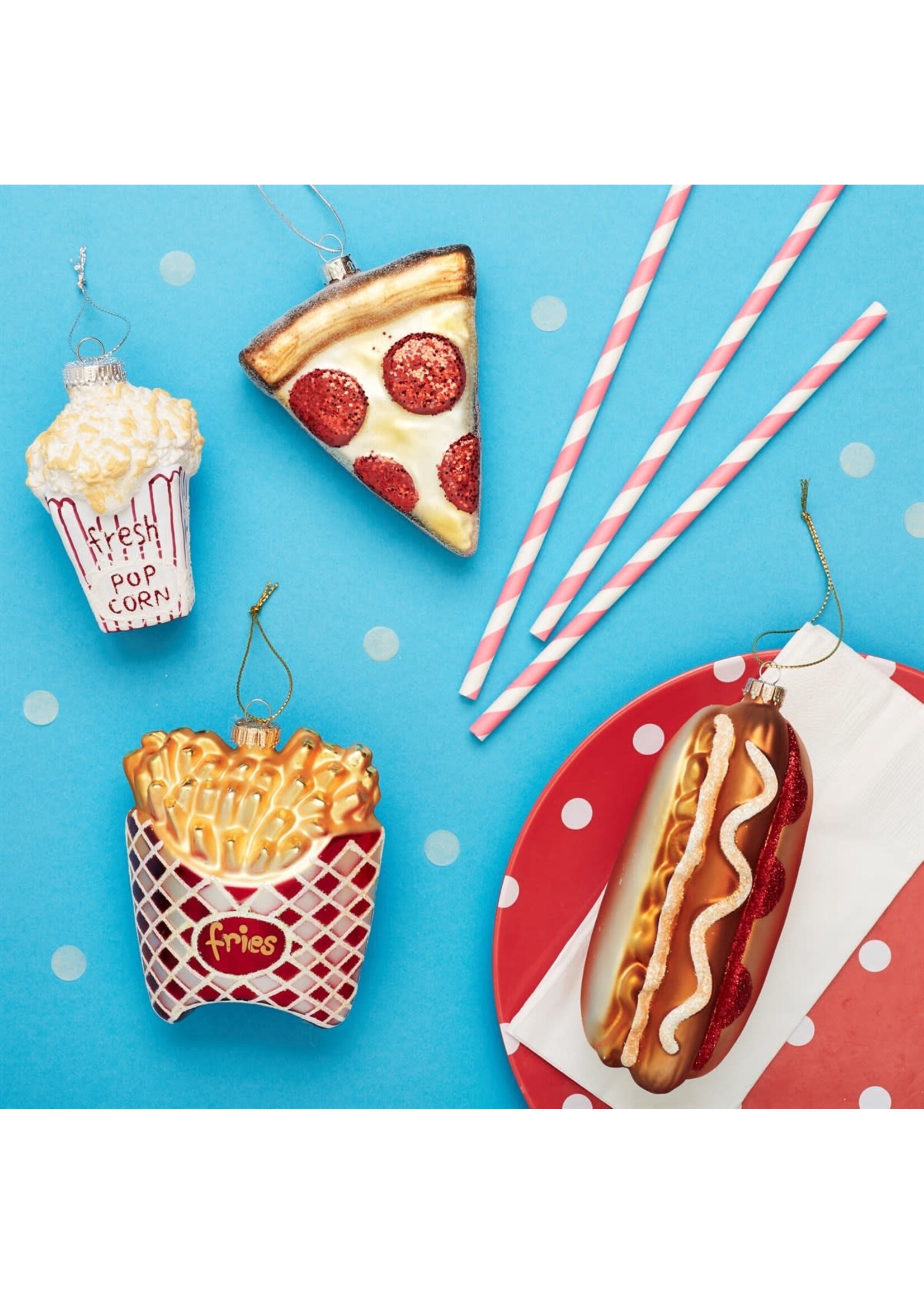 Sass & Belle Glittery Pizza Bauble