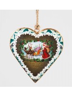 Sass & Belle Vintage Style Metal Heart Christmas Decoration
