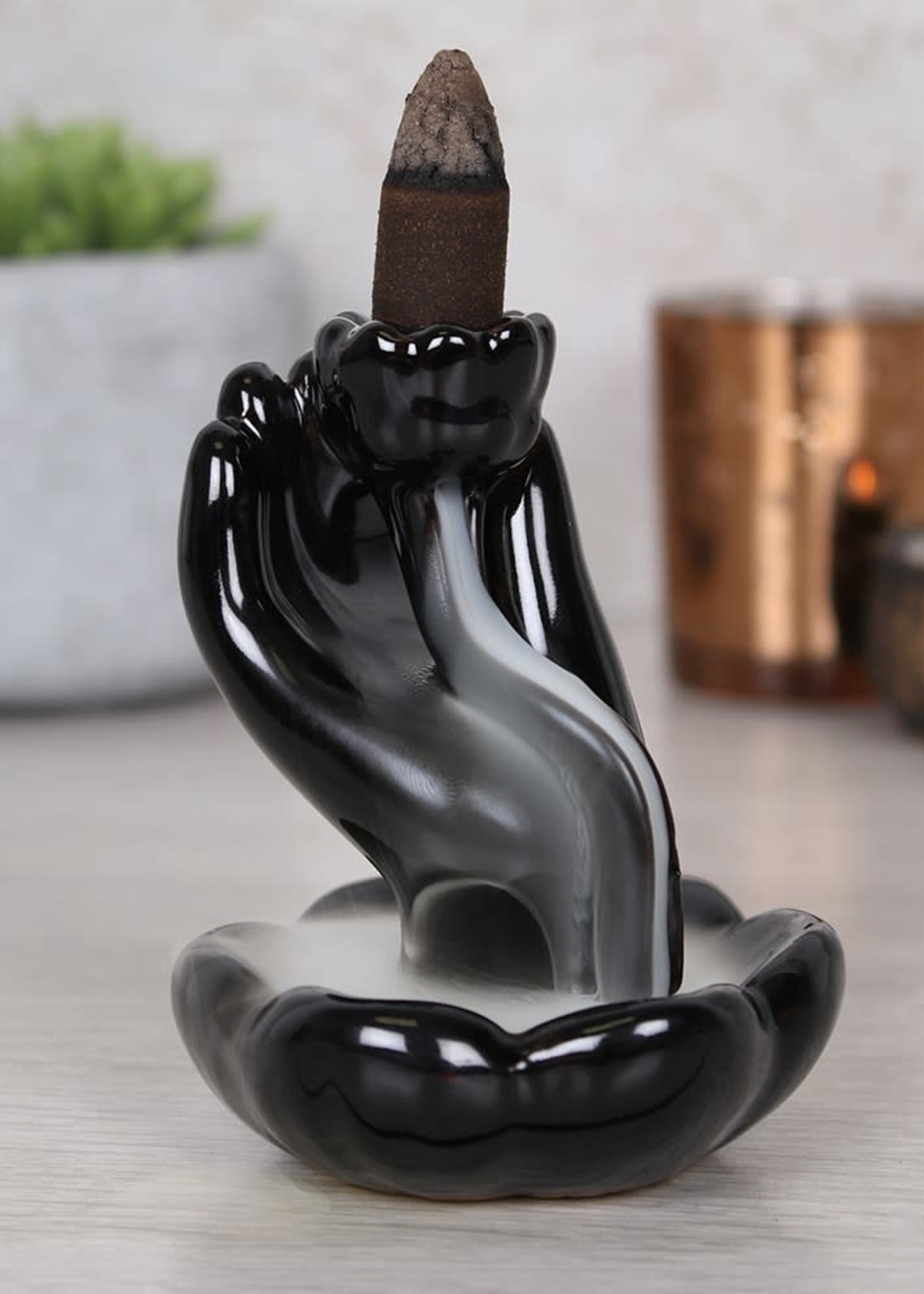 Namaste Backflow Burner - Lotus Hand