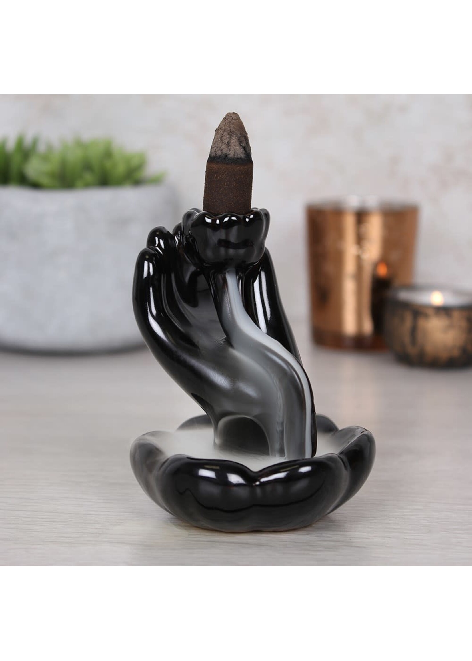 Namaste Backflow Burner - Lotus Hand