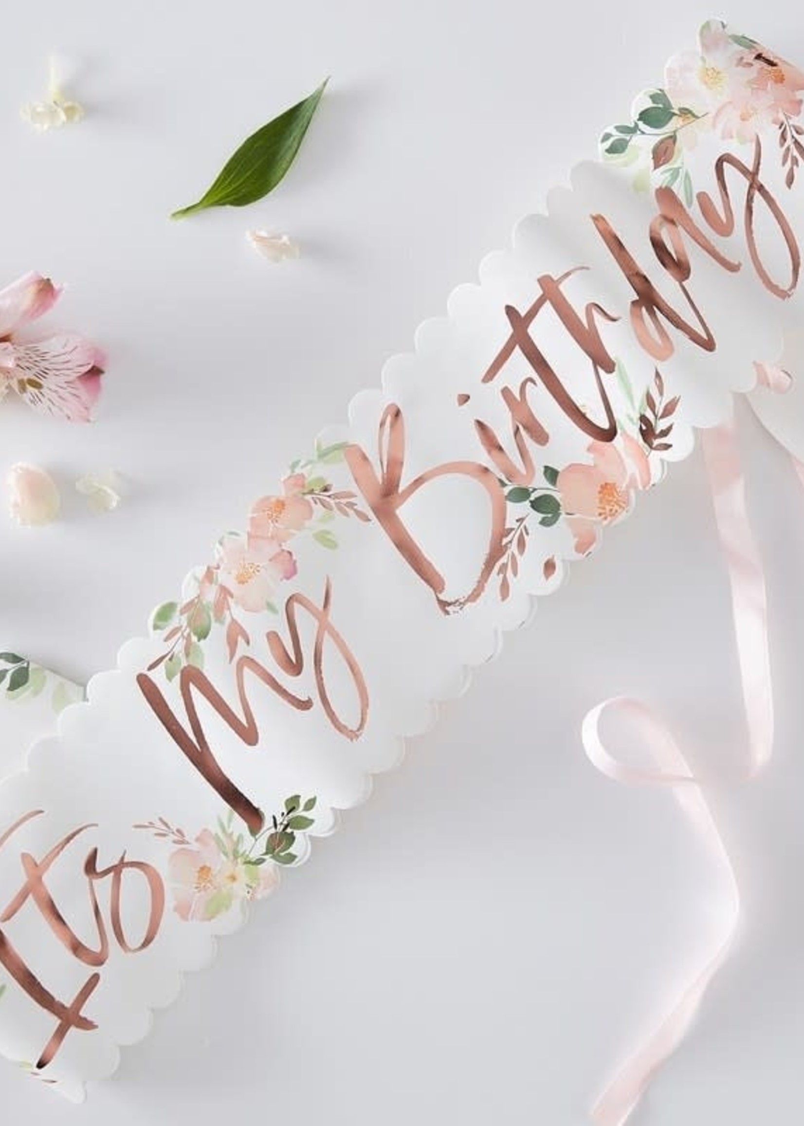 Ginger Ray Birthday Floral Sash