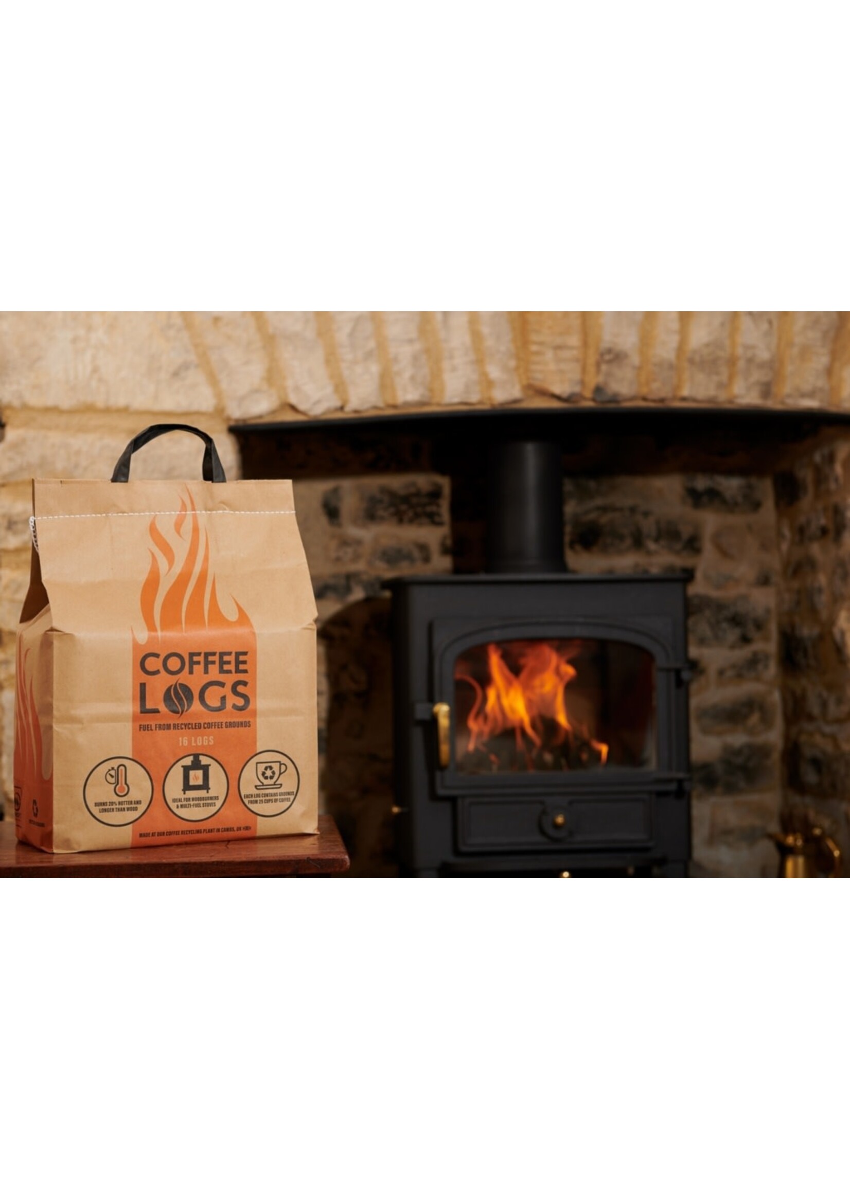 Biobean Bio Bean Coffee Logs Pack 16 - 8kg