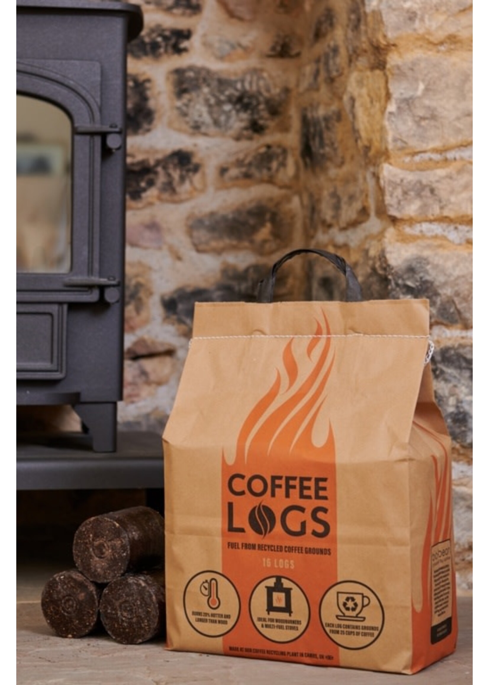 Biobean Bio Bean Coffee Logs Pack 16 - 8kg