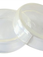 Castor Cups Clear Large 60mm
