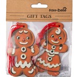 Sass & Belle Gift Tags, Retro Gingerbread Boy/Girl - 10 tags