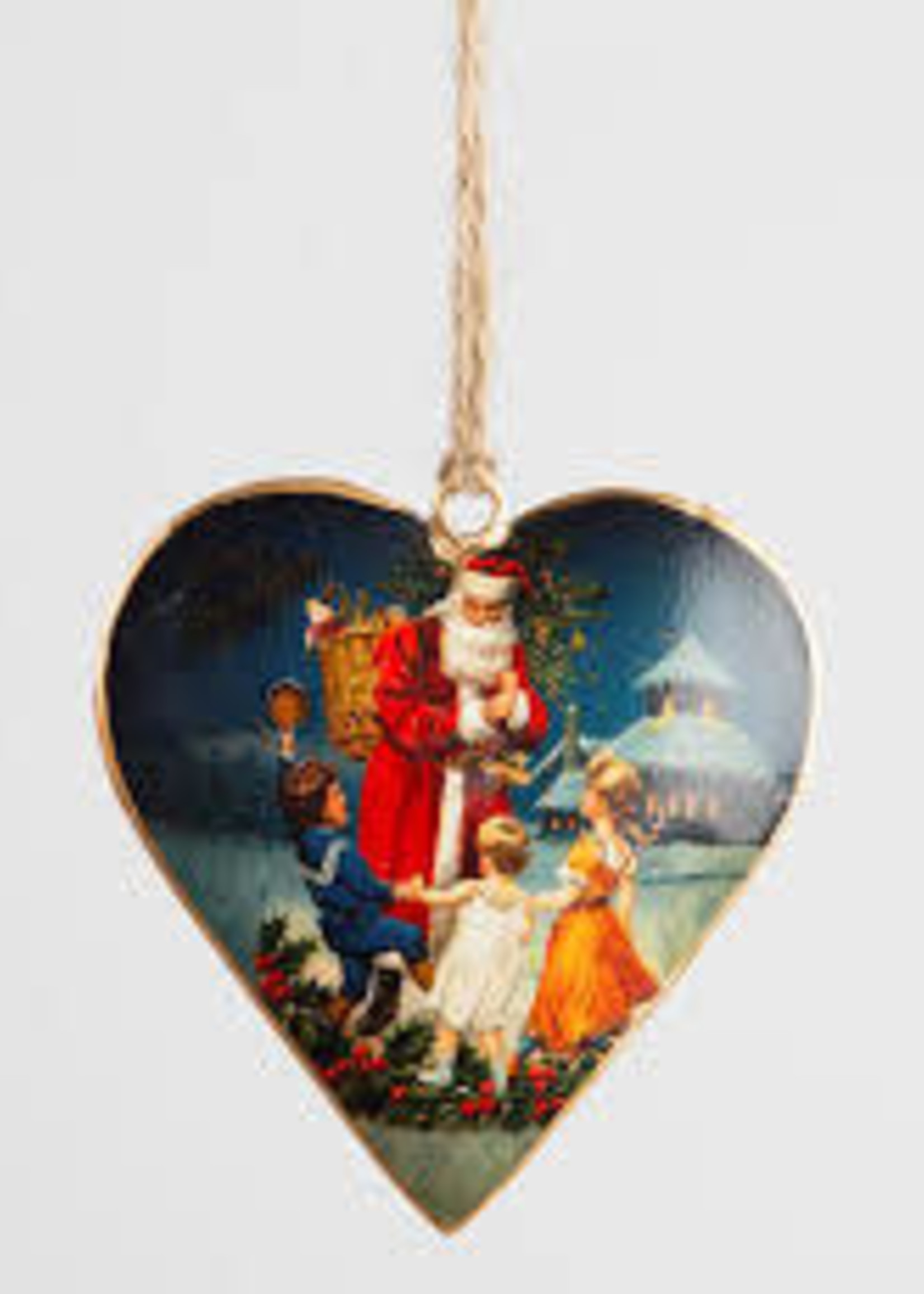 Sass & Belle Retro santa & kids hanging decoration