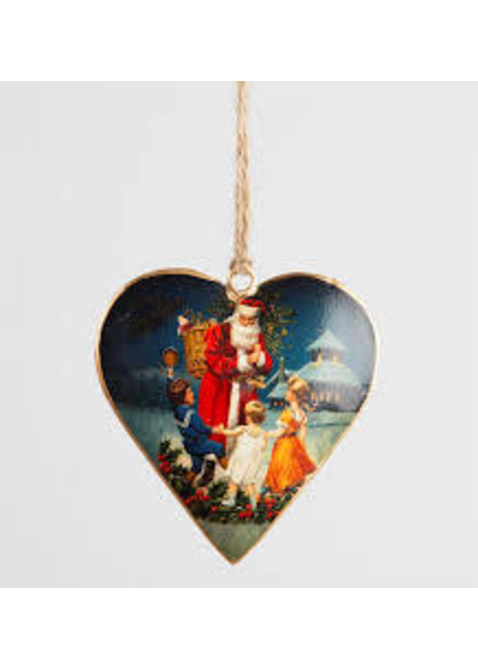 Sass & Belle Retro santa & kids hanging decoration