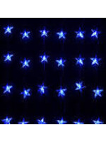 Snowtime Star curtain light 24 LEDs blue indoor/outdoor