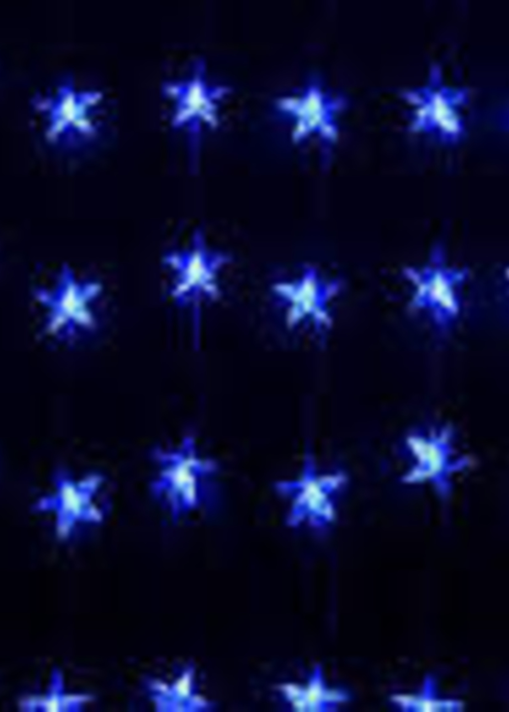 Snowtime Star curtain light 24 LEDs blue indoor/outdoor