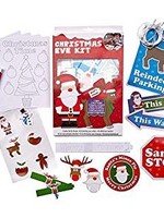 Christmas Eve Kit includes paper chains, carrot wraps, mince pie coaster, stickers,  signs, crayons and colour in pictures