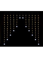 Snowtime Snowflake Curtain Light Ice White/Warm White