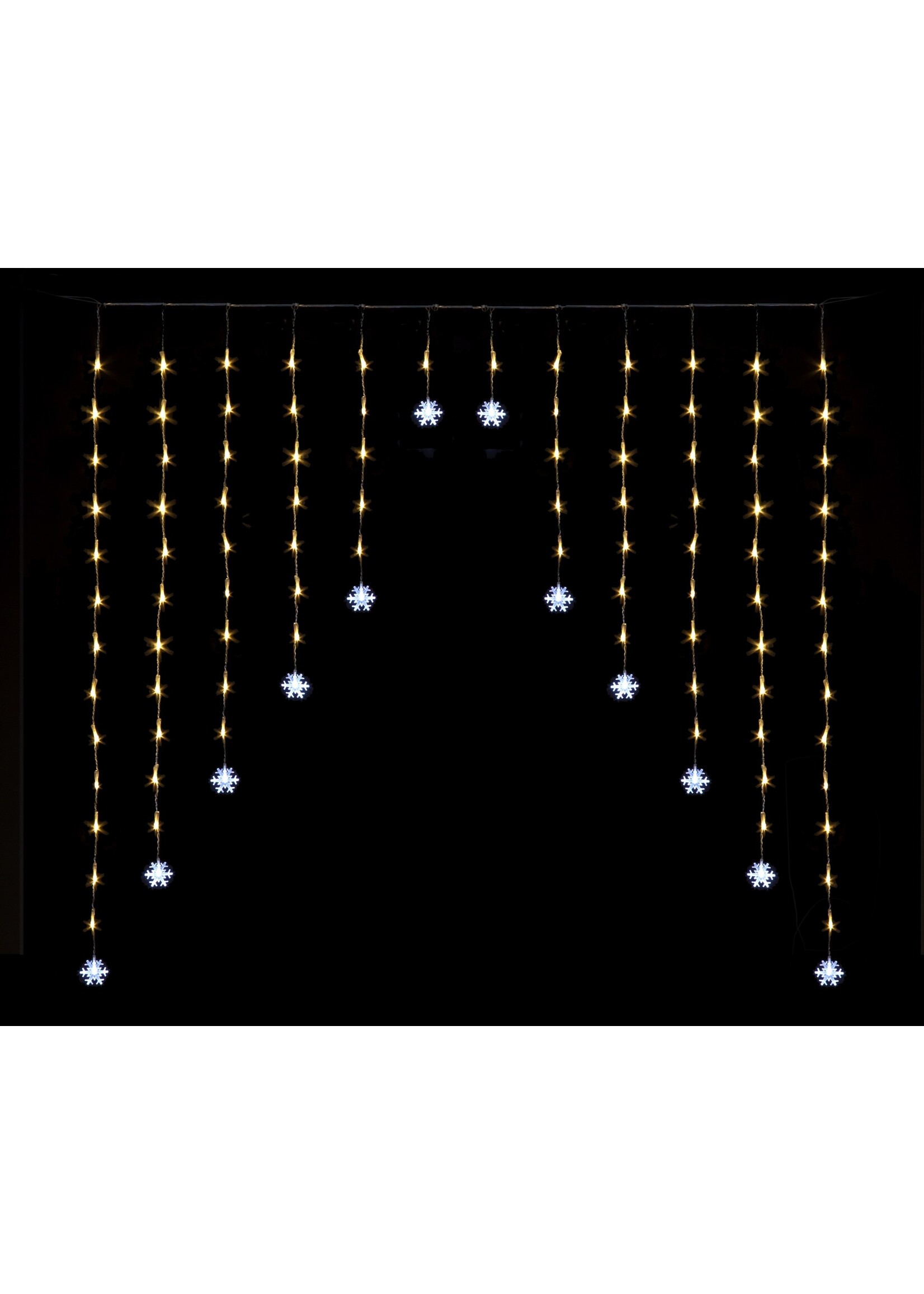 Snowtime Snowflake Curtain Light Ice White/Warm White