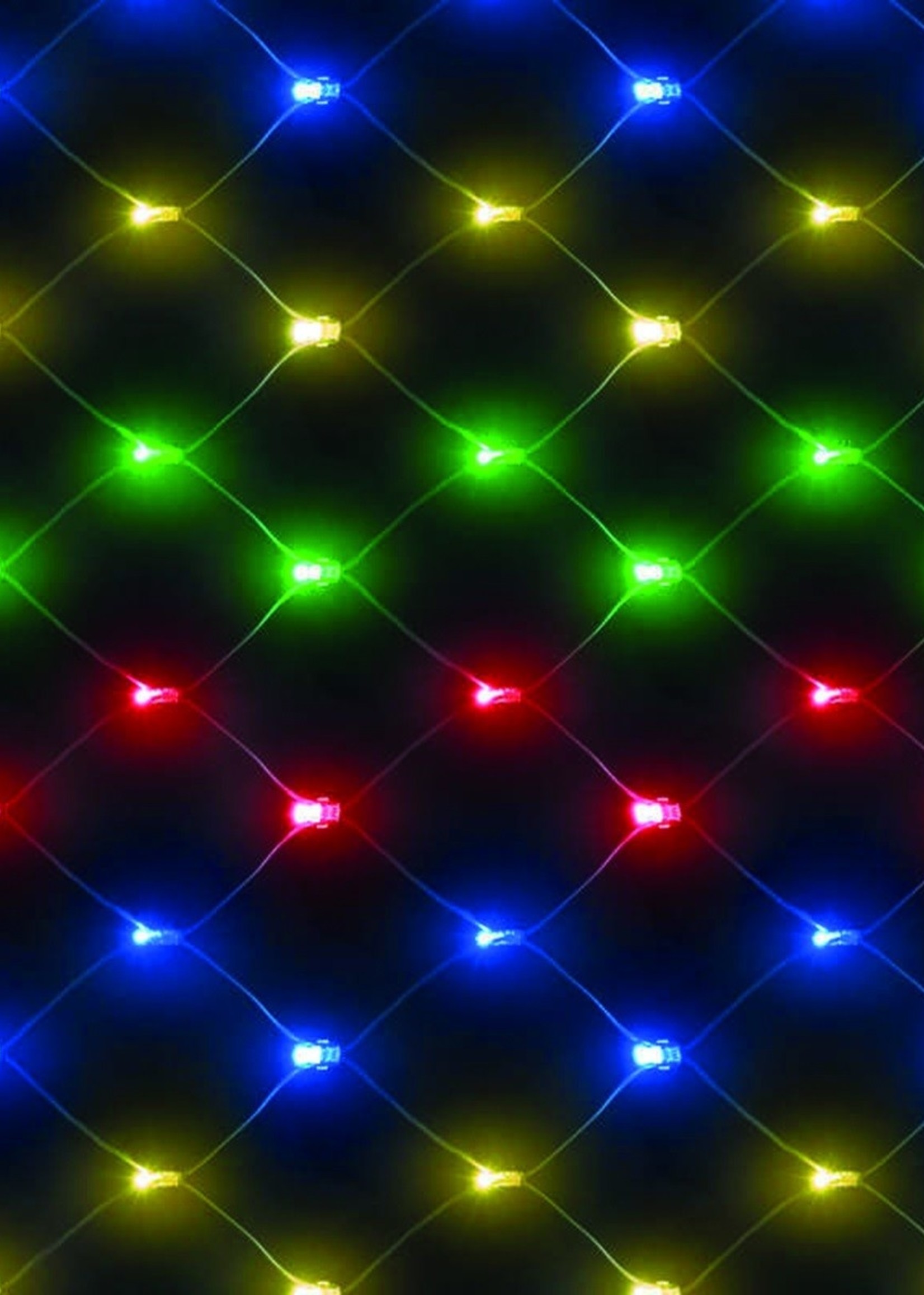 Snowtime Chasing Net Lights Multi Coloured