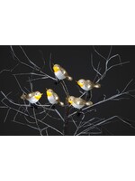 Snowtime Acrylic 5 Robin Lights clip on  ice white 30 cm