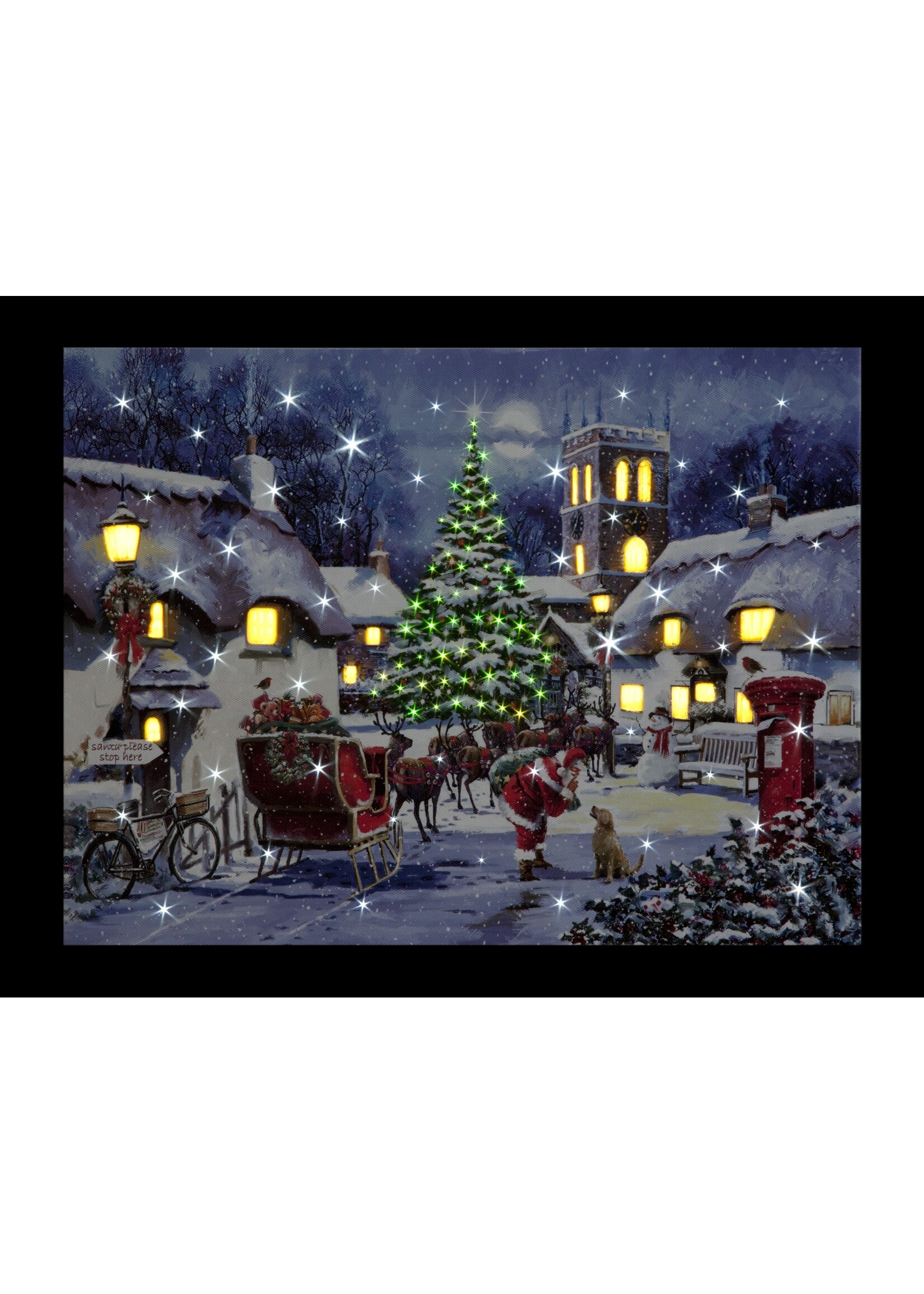 Snowtime Light up Canvas Picture