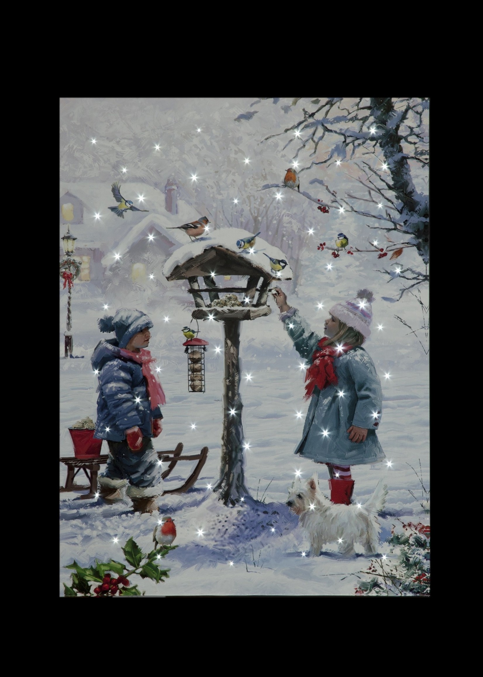 Snowtime Light up Canvas Picture